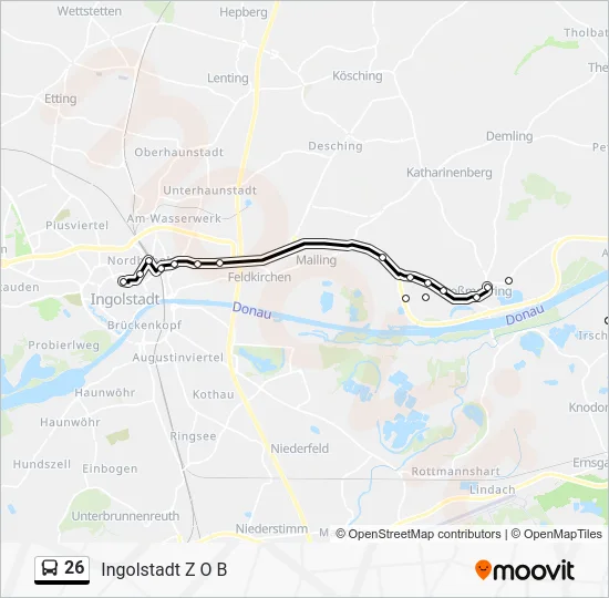 Автобус 26: карта маршрута