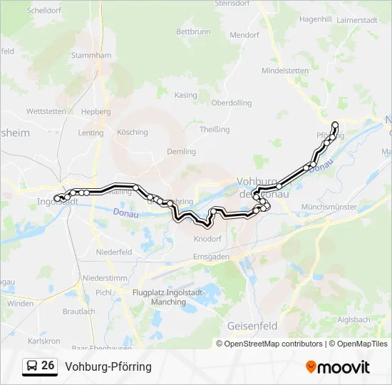 Автобус 26: карта маршрута