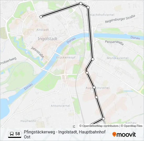 58 Bus Line Map