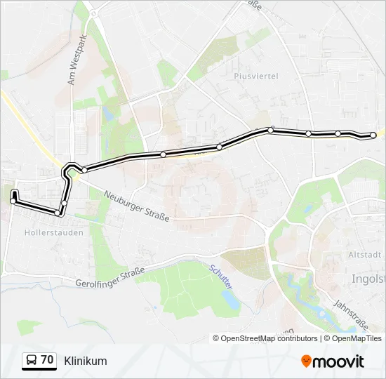 70 Bus Line Map