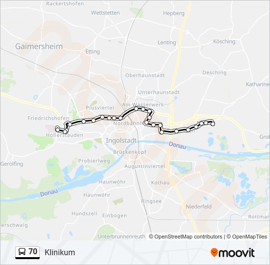 70 Route: Schedules, Stops & Maps - Klinikum (Updated)