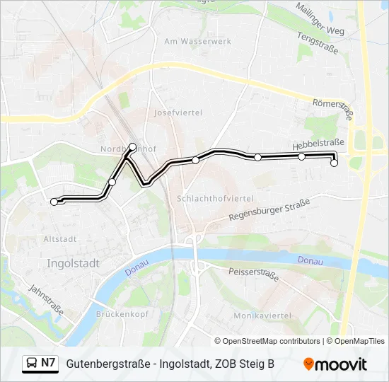 N7 Bus Line Map