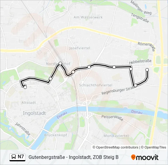 N7 Bus Line Map