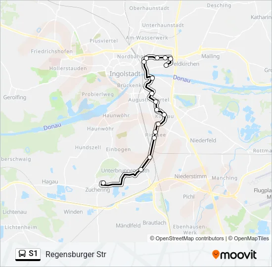 S1 Bus Line Map