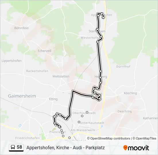 S8 Bus Line Map
