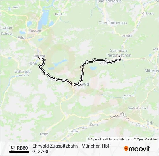  RB60: карта маршрута