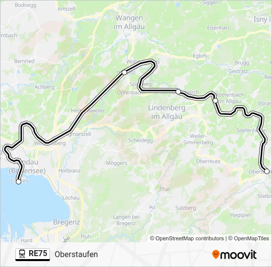  RE75: карта маршрута