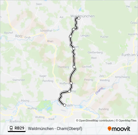 RB29 Train Line Map