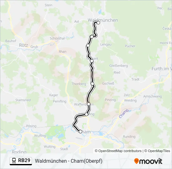 RB29 Train Line Map