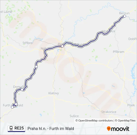RE25 Train Line Map