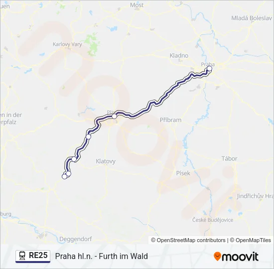 RE25 Train Line Map