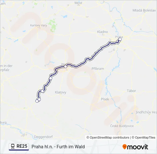 RE25 Train Line Map