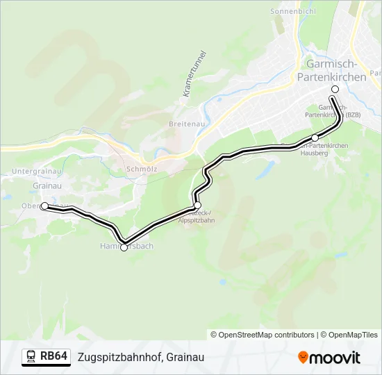 RB64 Train Line Map