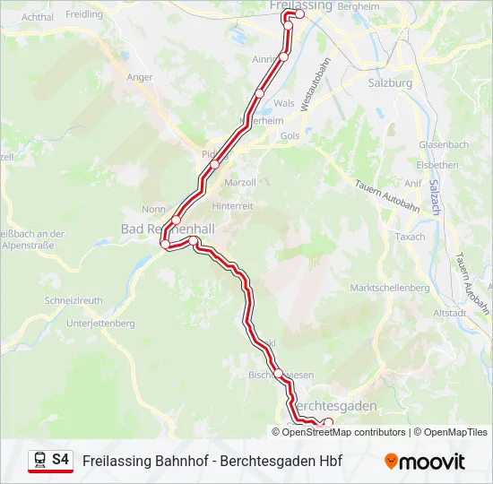 S4 Train Line Map