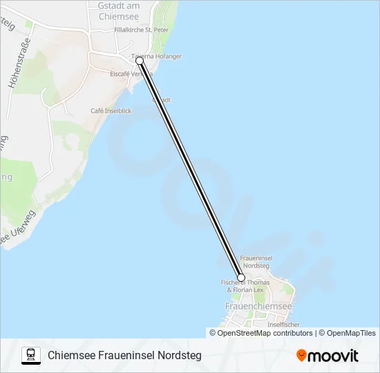 Поезд CHIEMSEE-SCHIFFFAHRT: карта маршрута