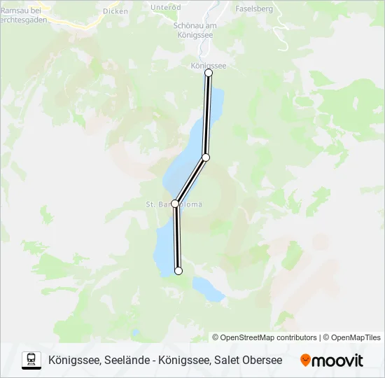 Поезд KÖNIGSSEE-SCHIFFFAHRT: карта маршрута