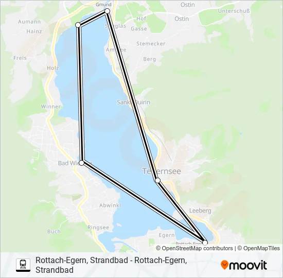 Поезд TEGERNSEE SCHIFFFAHRT: карта маршрута