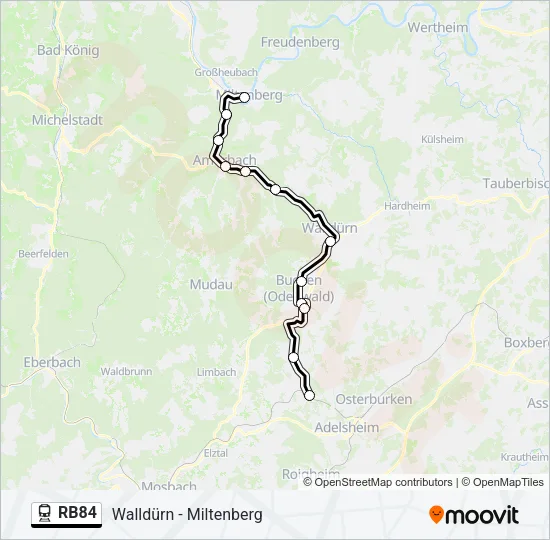 RB84 Train Line Map