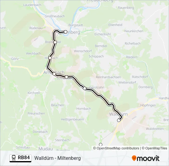 RB84 Train Line Map