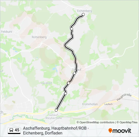45 Bus Line Map