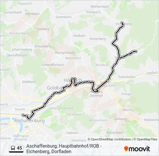 45 Bus Line Map