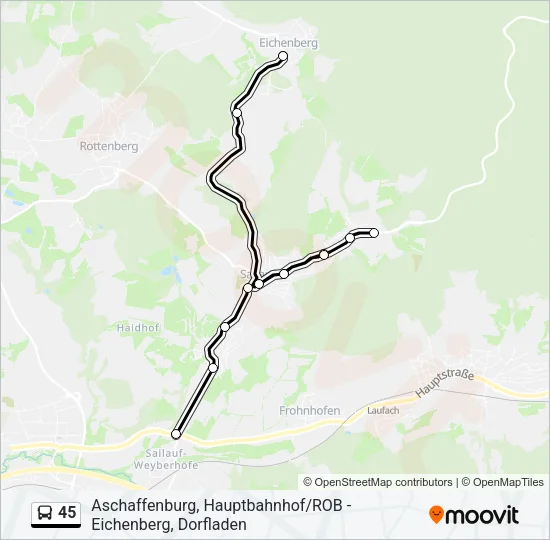 45 Bus Line Map