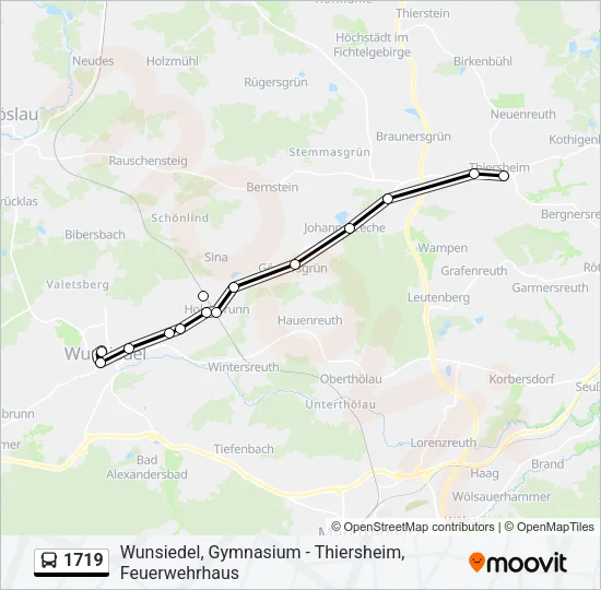 1719 Bus Line Map