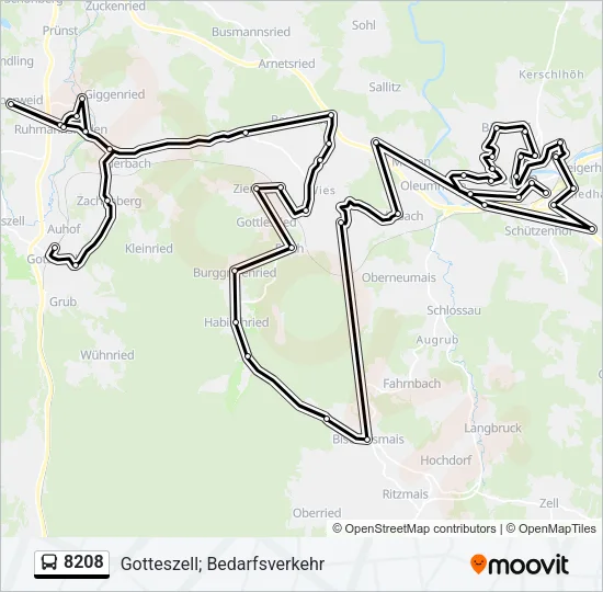 8208 Bus Line Map