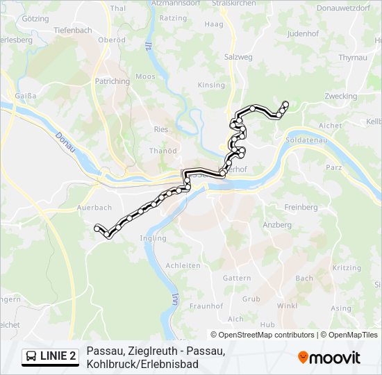 Автобус LINIE 2: карта маршрута