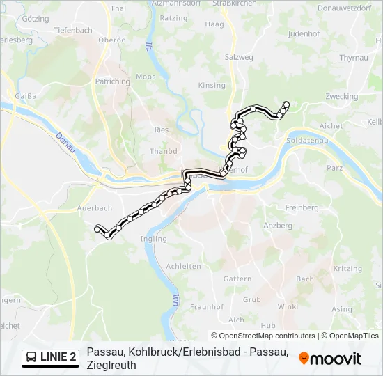 LINIE 2 Bus Line Map