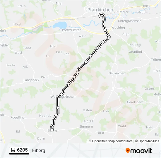 6205 Bus Line Map
