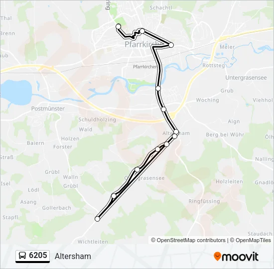 6205 Bus Line Map
