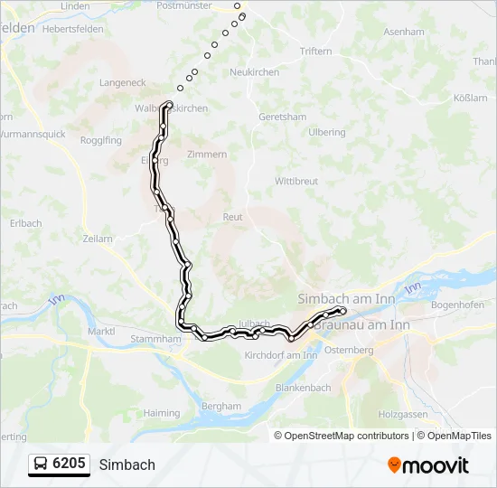 6205 Bus Line Map
