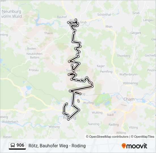 906 Bus Line Map