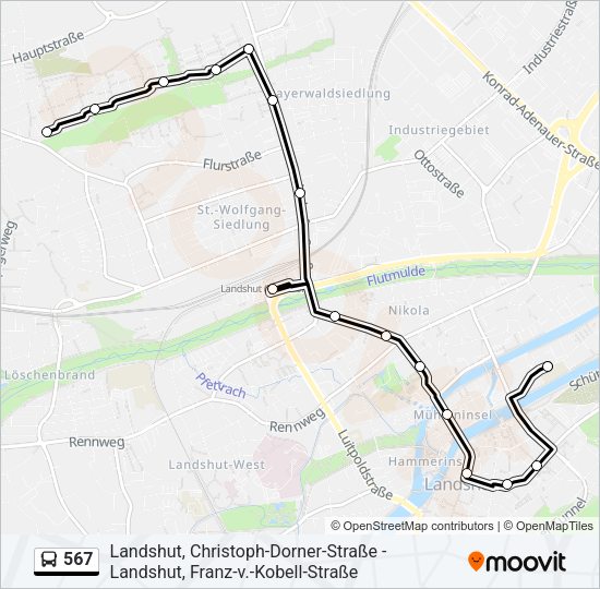 567 Bus Line Map