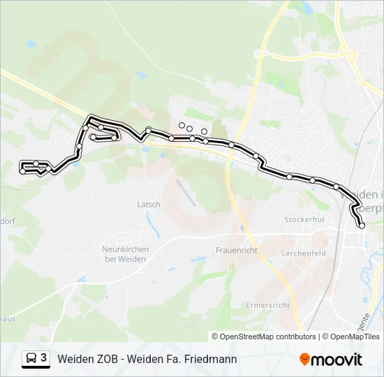 3 Bus Line Map