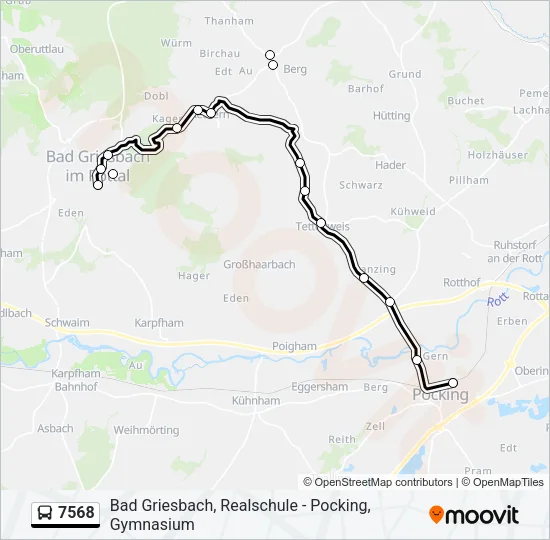 7568 Bus Line Map