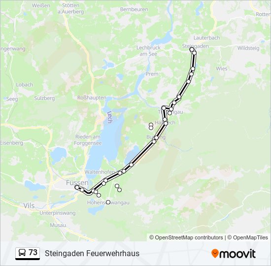 73 Route: Schedules, Stops & Maps - Steingaden Feuerwehrhaus (Updated)