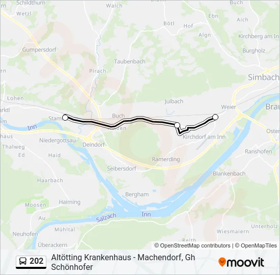 202 Bus Line Map