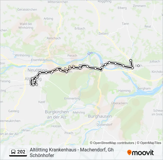 202 Bus Line Map