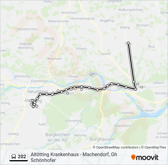 202 Bus Line Map