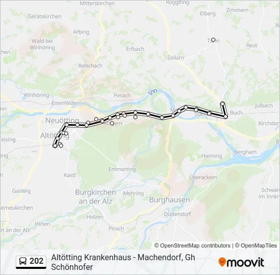 202 Bus Line Map