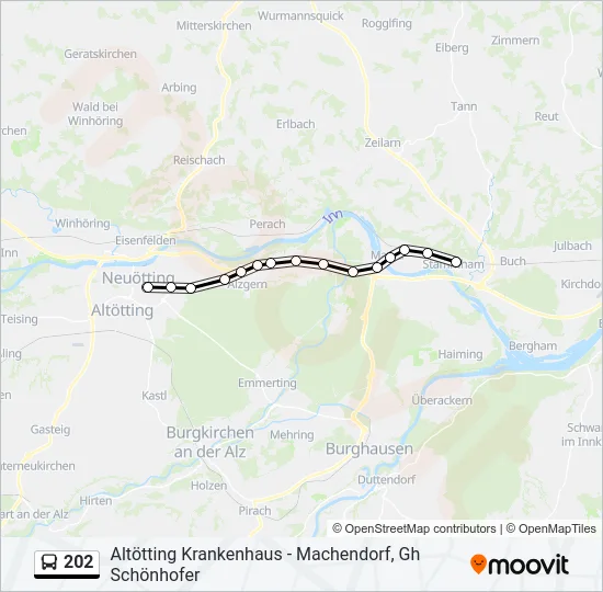 202 Bus Line Map