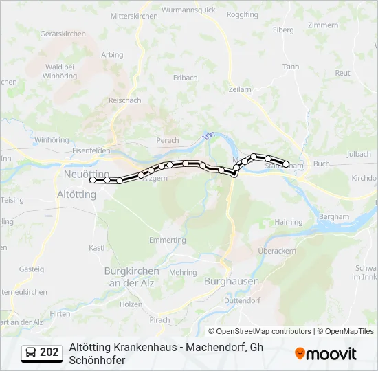 202 Bus Line Map