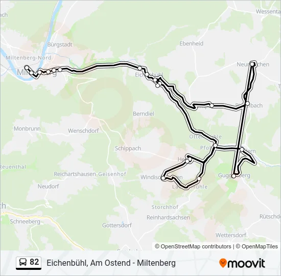 82 Bus Line Map