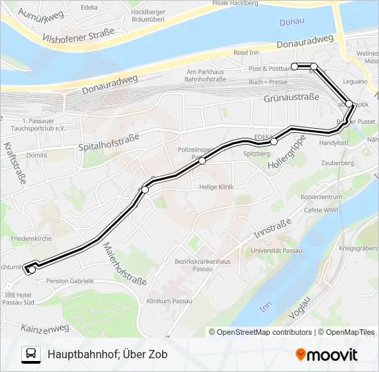 Автобус ZUSATZBUS L1: карта маршрута