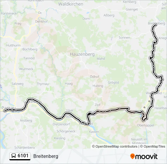 6101 Bus Line Map