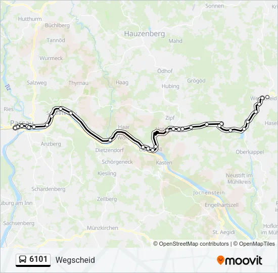 6101 Bus Line Map