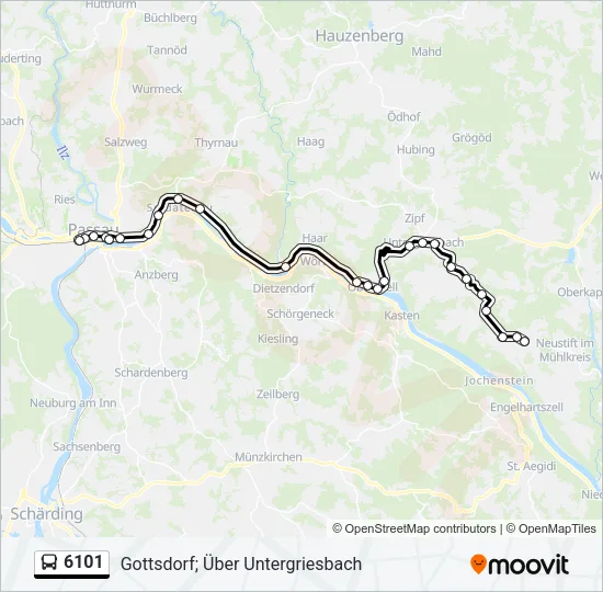 6101 Bus Line Map