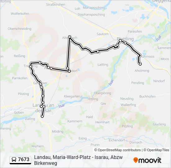 7673 Bus Line Map